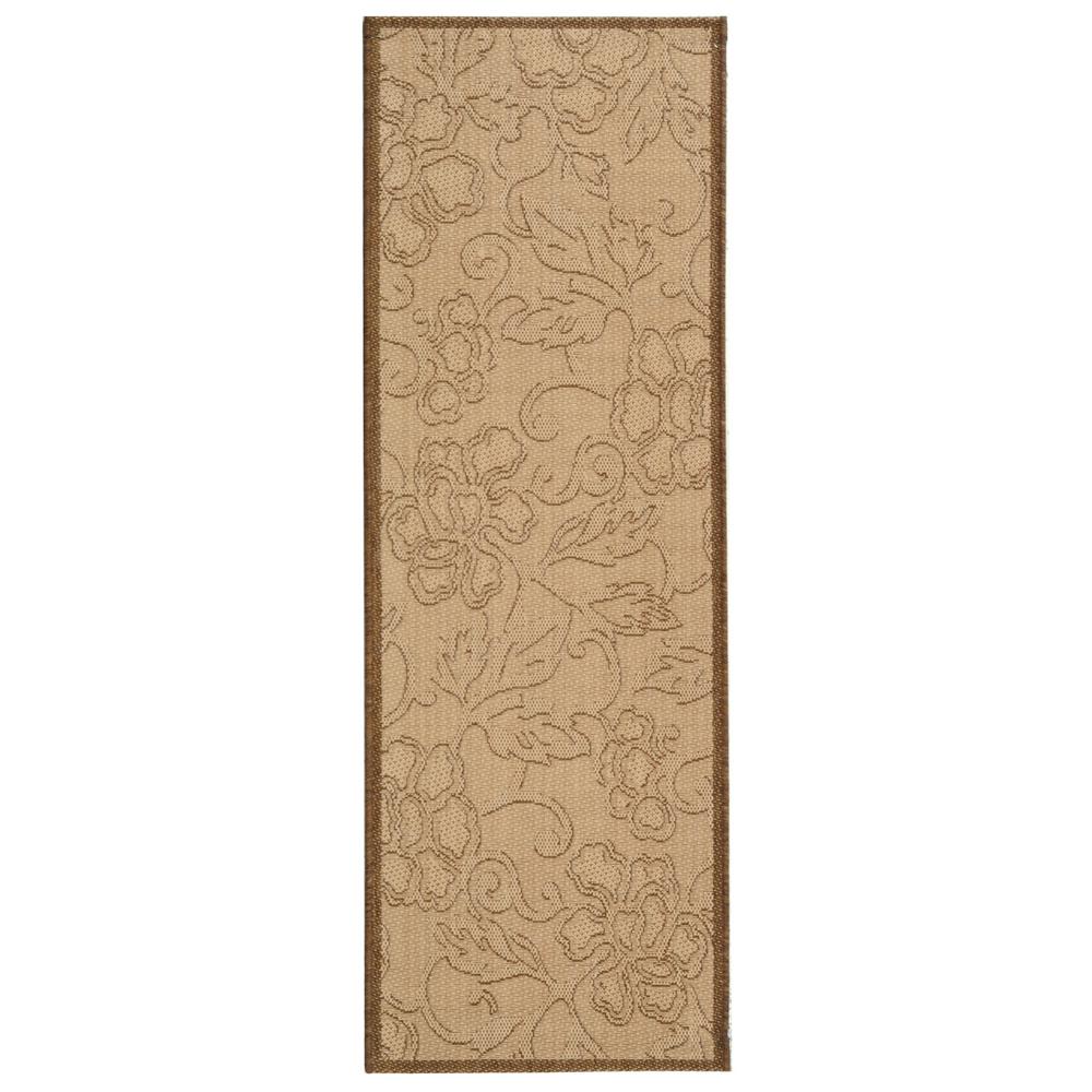 Safavieh Courtyard Natural/Brown 2 ft. x 10 ft. Indoor/Outdoor Runner