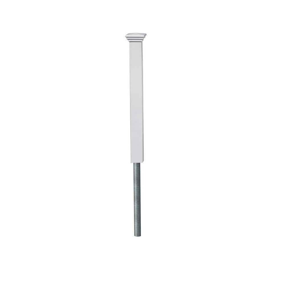 NoDig 2 in. x 31/2 in. x 31/4 ft. Vinyl Newport Finishing Fence Post