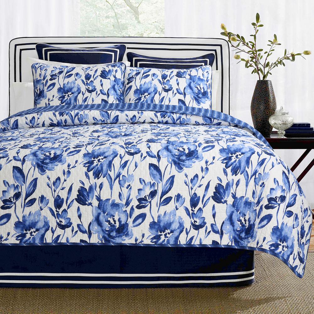 cozy-line-home-fashions-sapphire-3-piece-floral-water-color-royal-blue-flowers-cotton-queen