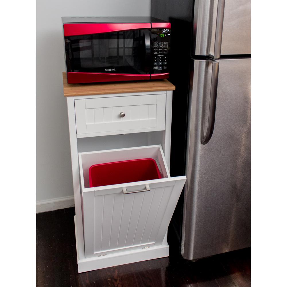 Spacemaster Spacemaster Microwave Kitchen Cart With Hideaway Trash