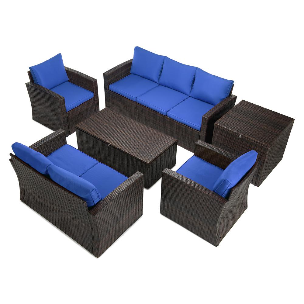 Storage Patio Conversation Sets Outdoor Lounge Furniture The Home Depot