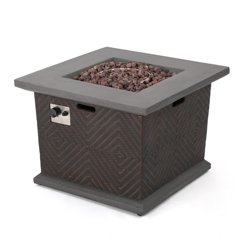 Butane Brown Fire Pits Outdoor Heating The Home Depot