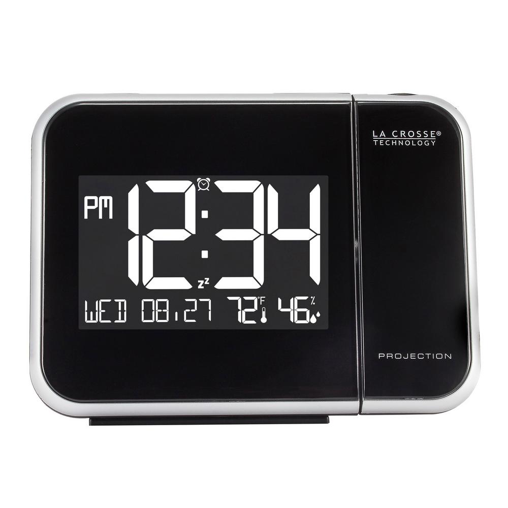 La Crosse Technology 5 95 In W X 4 50 In H Projection Alarm Clock With Indoor Temperature