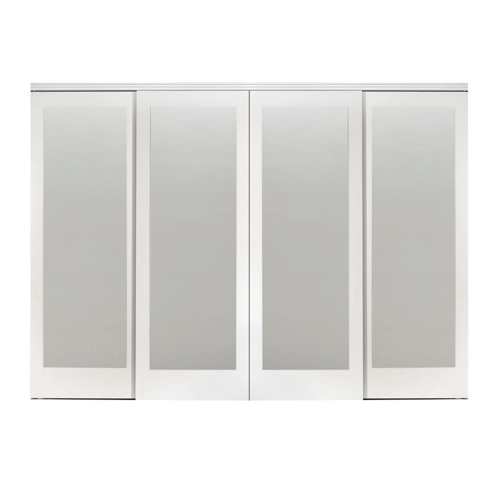 Impact Plus 144 in. x 80 in. MirMel White Mirror Solid Core MDF
