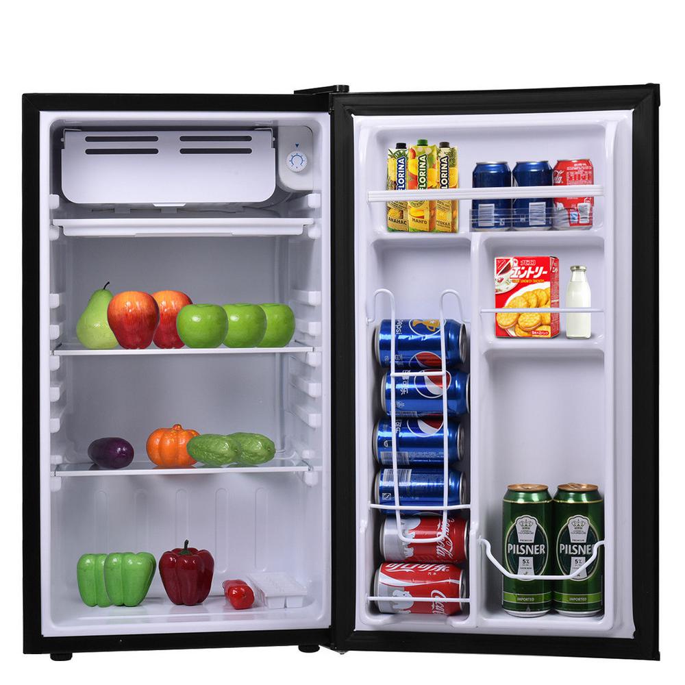 Black Compact Refrigerator 3 0 Cu Ft Mini Fridge W Freezer Small Fridge Energy Star Reversible Door Super Quiet For Office Dorm Bedroom Apartment Refrigerators Appliances Sailingschool Pl