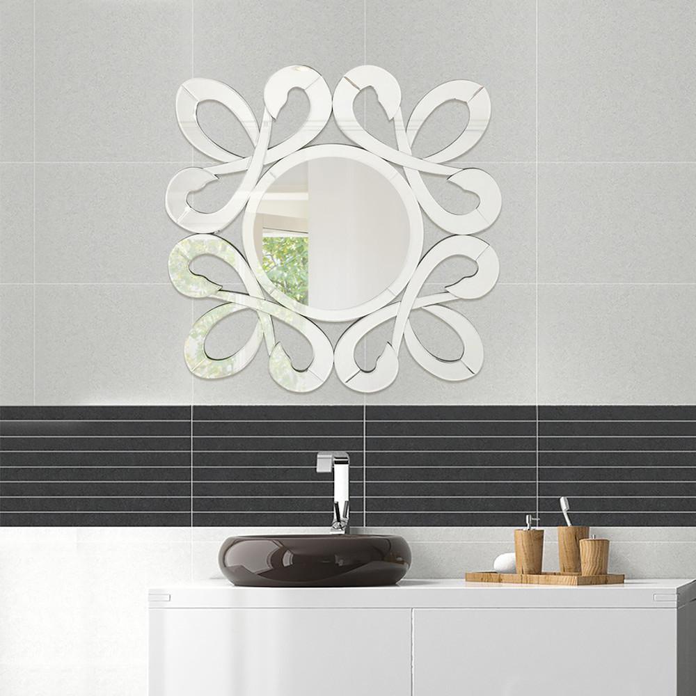 31 X Mirrors Wall Decor The Home Depot Fiori Stylish Frame Wall Decorative Round Mirror