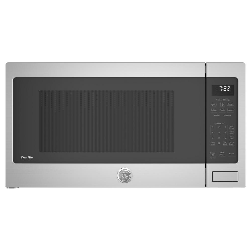 GE Profile 2.2 cu. ft. Countertop Microwave in Stainless Steel with