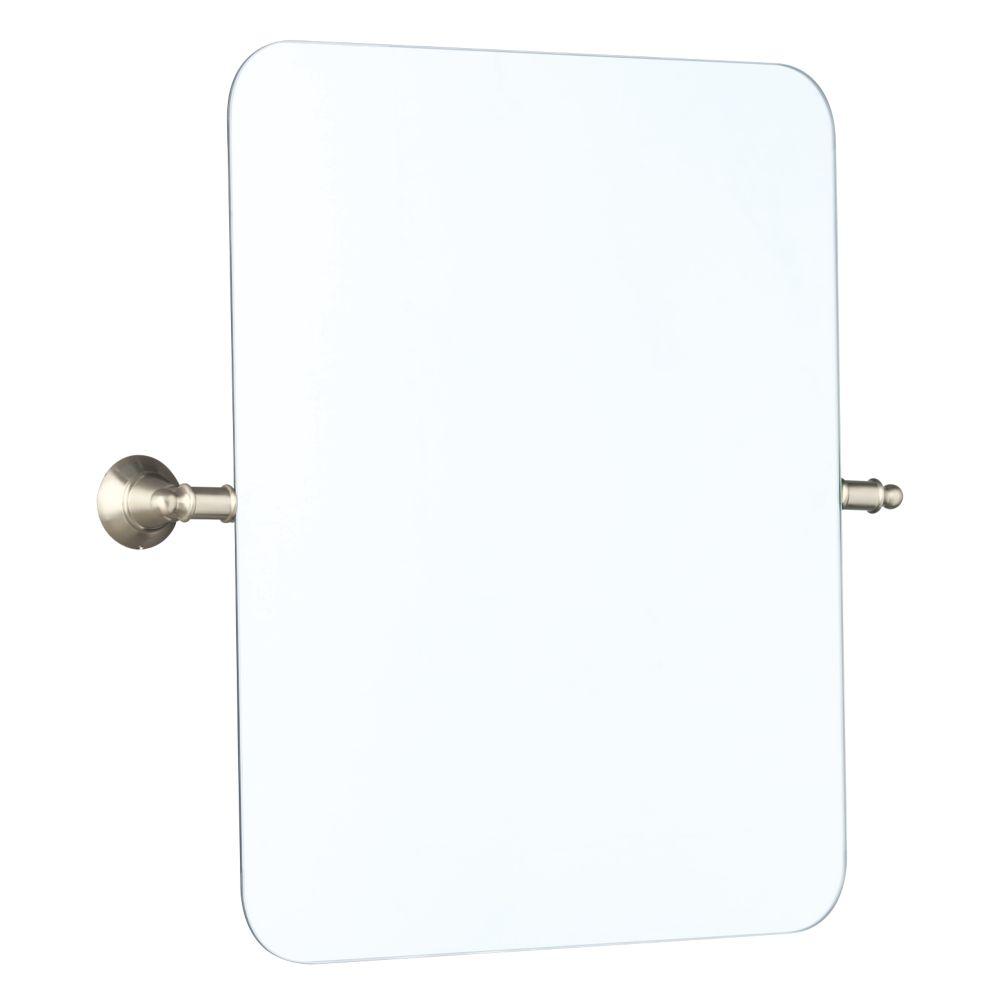 Delta 22 In X 24 Frameless Tilt Wall Mirror Brushed Nickel Frameless Tilt Wall Mirror In Brushed Nickel