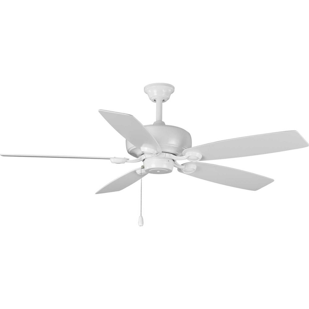 Progress Lighting Edgefield 52 In 5 Blade White Ceiling Fan