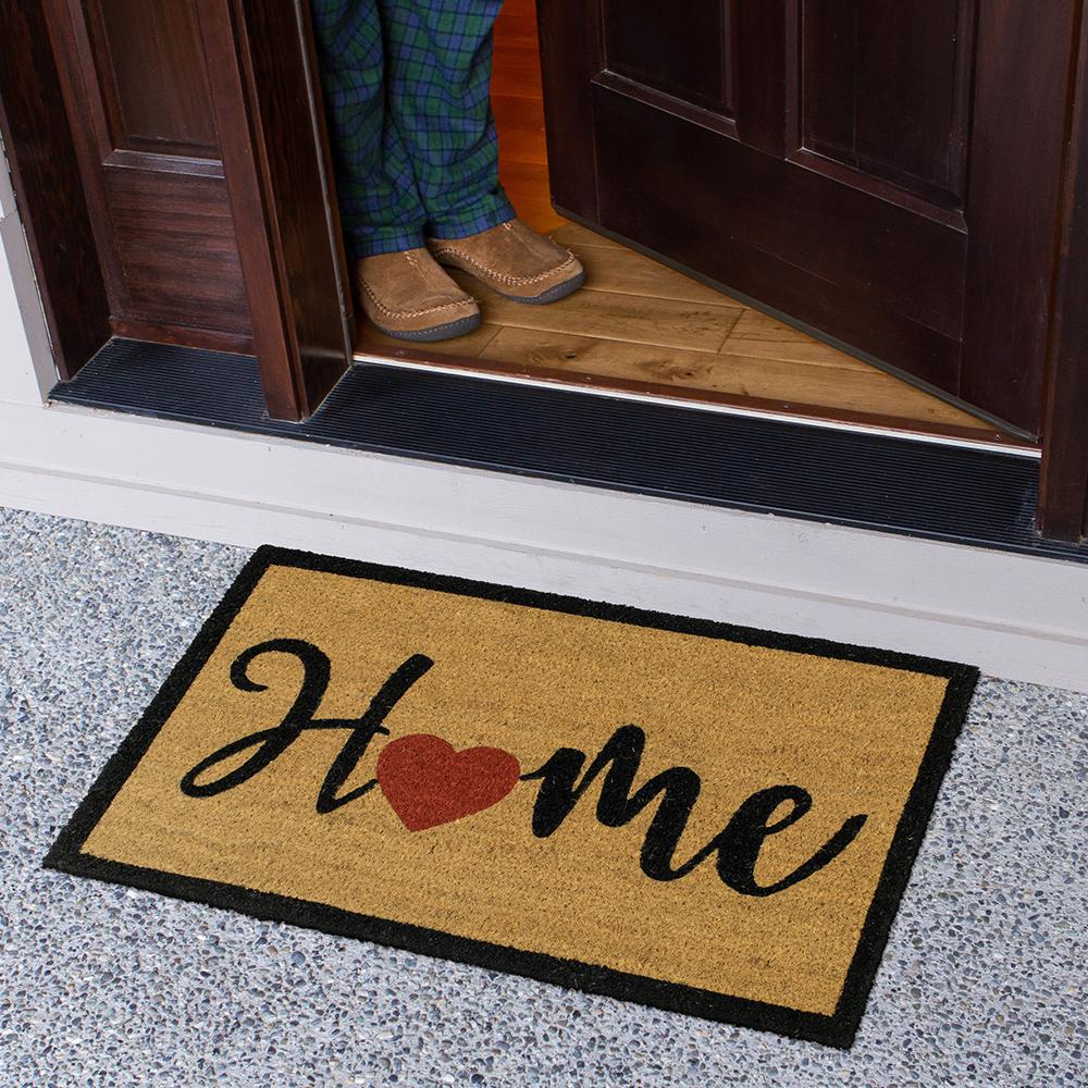 Trafficmaster Home Heart Script 18 In X 30 In Coir Door Mat