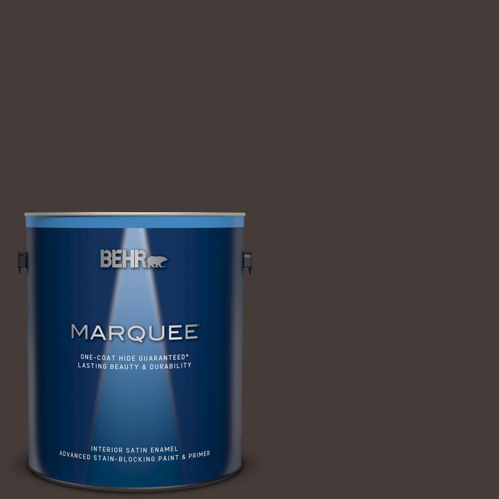 BEHR MARQUEE 1 gal. T1804 Nocturne Shade Satin Enamel Interior Paint
