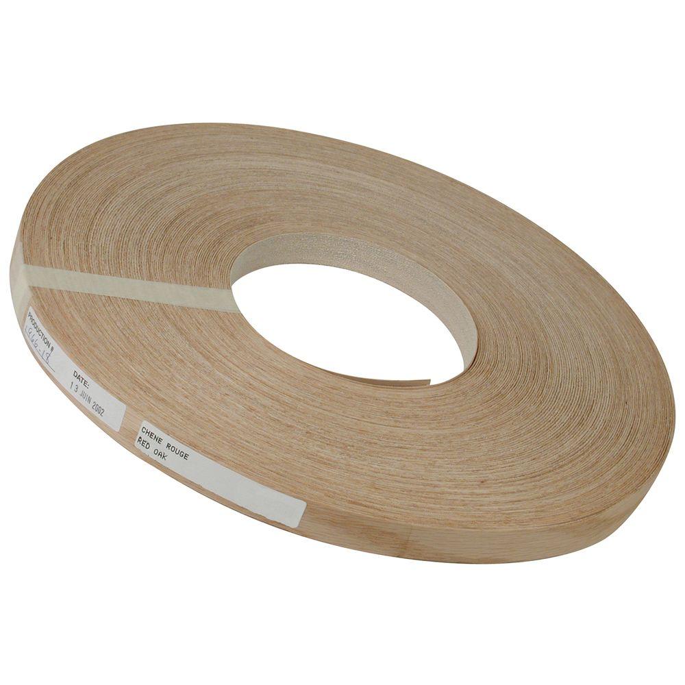 Cedan Wood Trim 7 8 In X 250 Ft Natural Red Oak Pre Glued Edge
