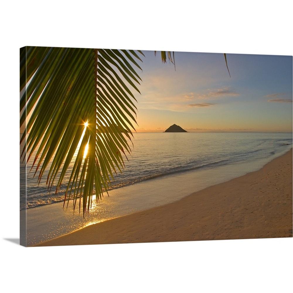 GreatBigCanvas "Hawaii, Oahu, Mokulua Islands, Golden Sunrise At