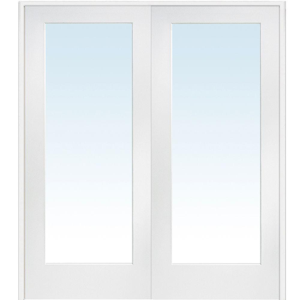 Mmi Door 60 In X 80 In Both Active Primed Composite Clear Glass Full Lite Prehung Interior