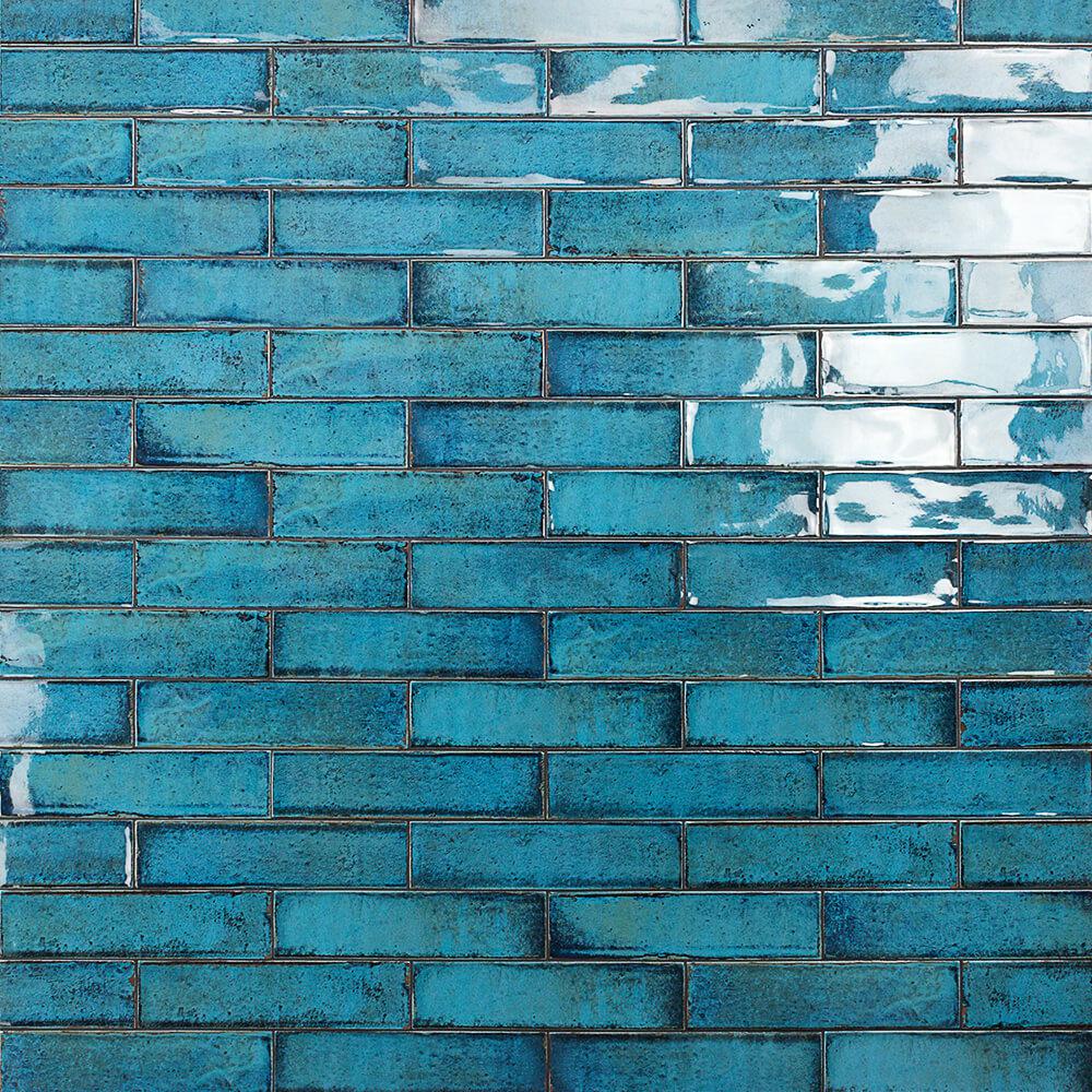 Ivy Hill Tile Moze Blue 3 in. x 12 in. 9 mm Ceramic Wall ...