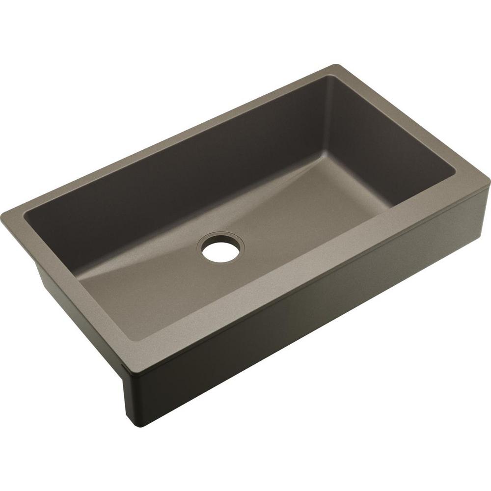 Elkay Luxe Farmhouse Quartz 36 in. Single Bowl Kitchen Sink in