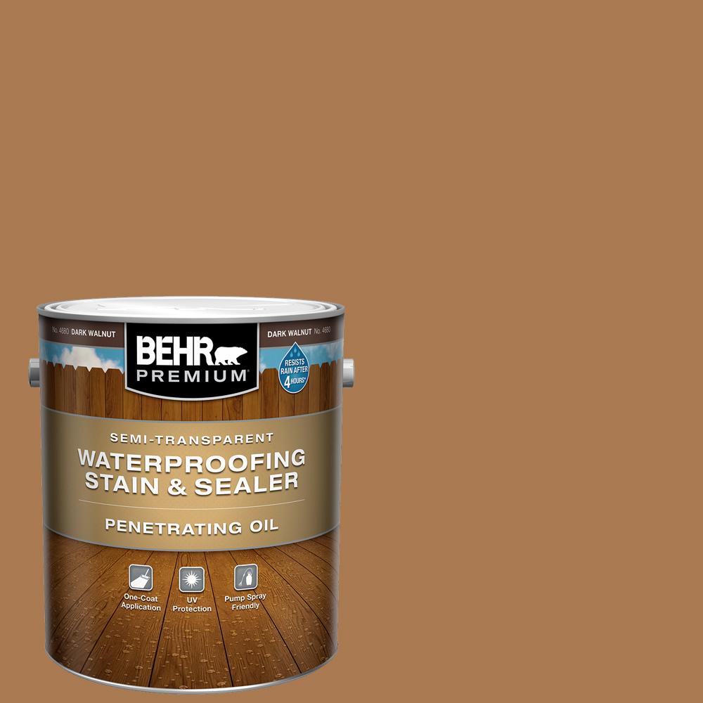 BEHR Premium 1 gal. RS06 Dark Walnut SemiTransparent