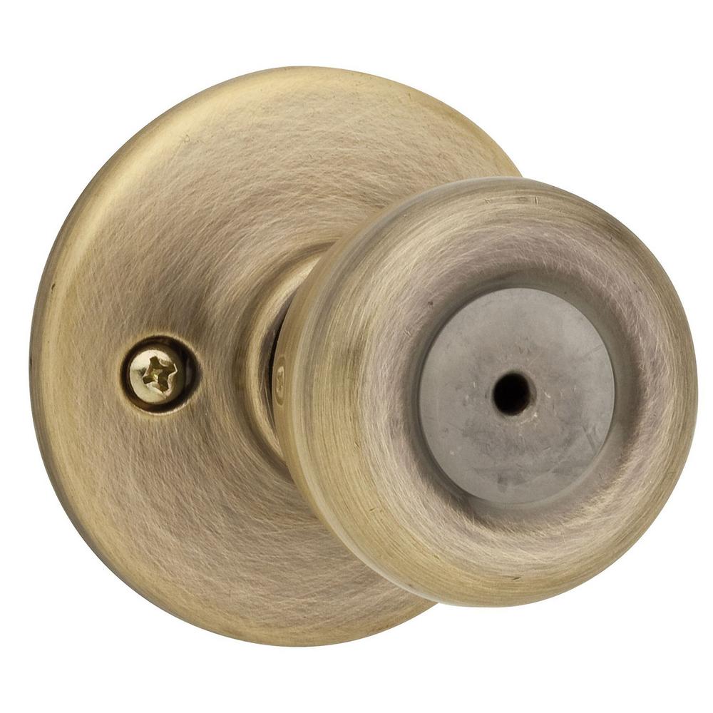 Kwikset Tylo Antique Brass Bed Bath Door Knob 300t 5 6al Rcs V1