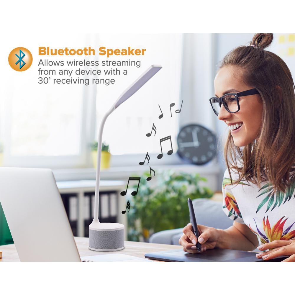 led desk lamp with bluetooth speaker