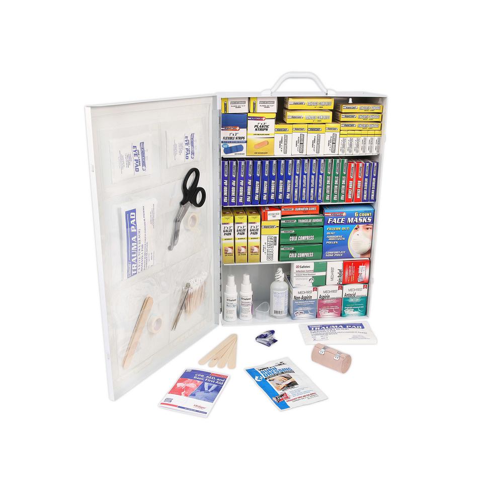 Rapid Care 1110 Piece 4 Shelf Osha Ansi First Aid Cabinet 80095