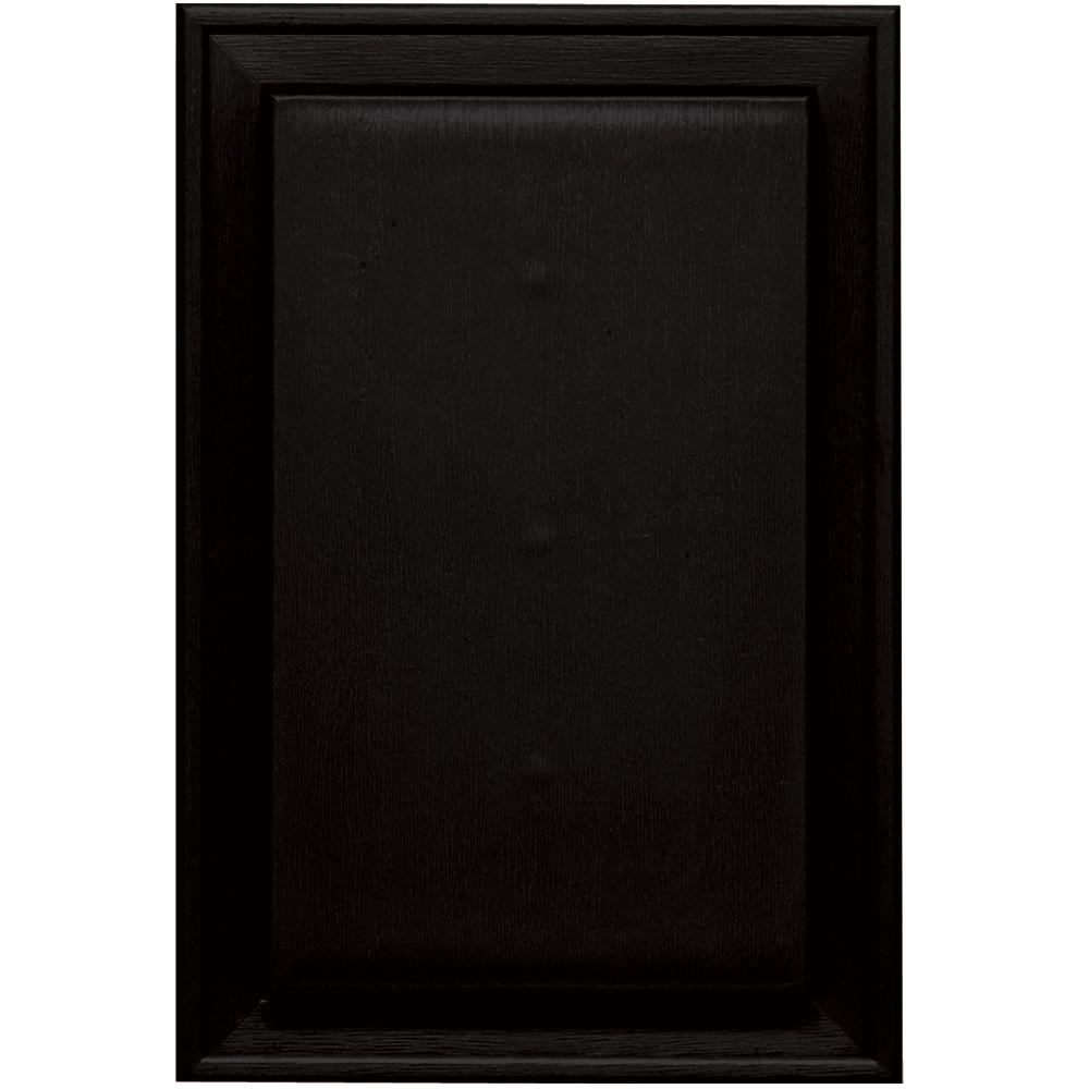 Builders Edge 8.25 in. x 12.0625 in. 002 Black Jumbo Universal Mounting Block130120001002