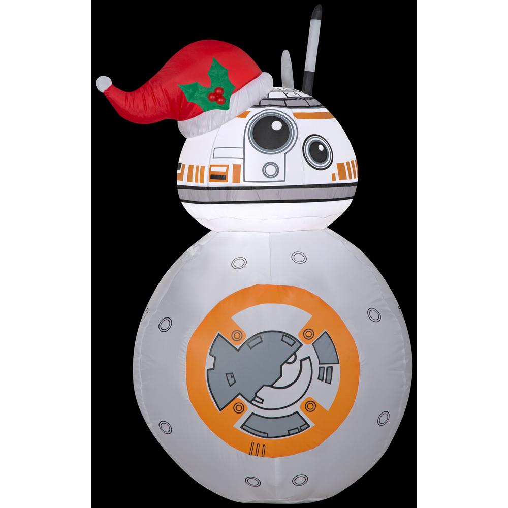 N/A 3.5 ft. H Inflatable Airblown-BB-8 with Santa Hat-SM-Star Wars-G ...