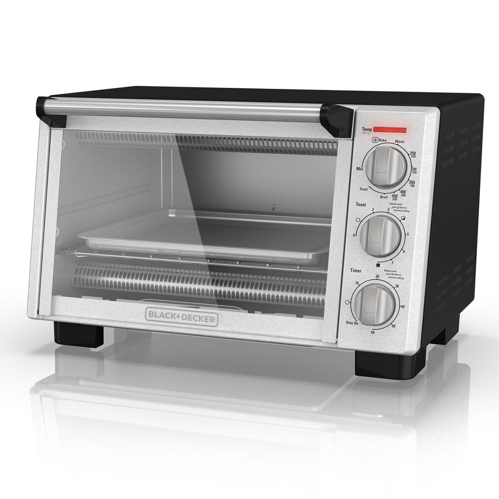 BLACK+DECKER ToastROven 4Slice Countertop Toaster Oven in White