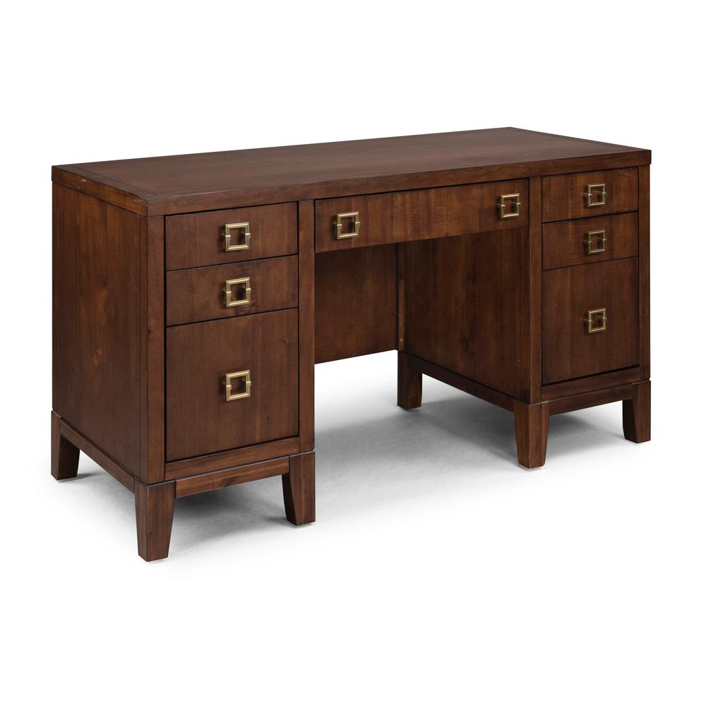 Homestyles 56 In 7 Drawer Executive Desk W Keyboard Tray