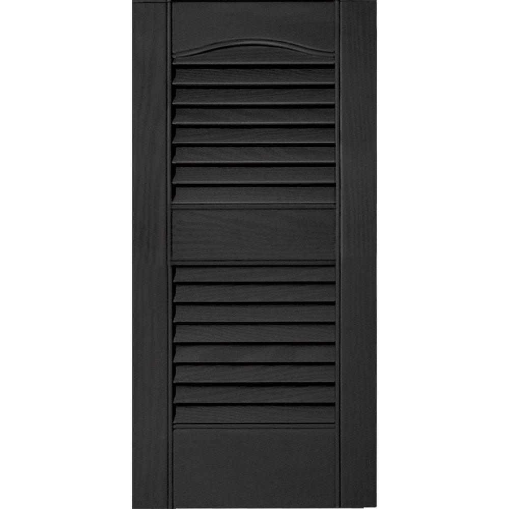 New Black Louvered Exterior Shutters 