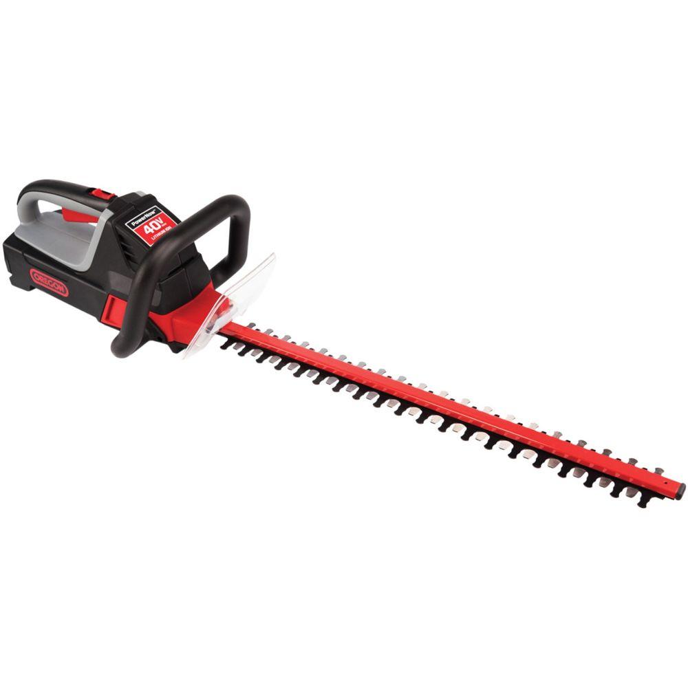 Oregon 24 inch 40-Volt Max 2.4 Ah Battery Cordless Hedge Trimmer Kit