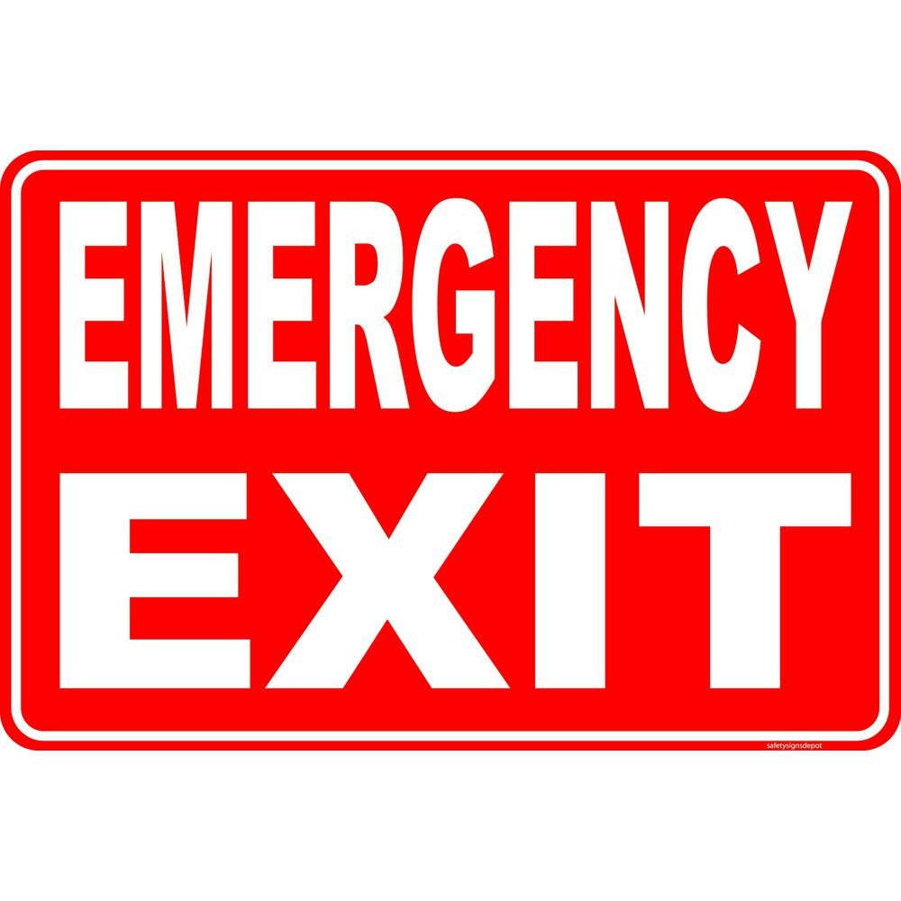 8 In X 12 In Plastic Emergency Exit Egress Sign Pse 0090 The Home Depot