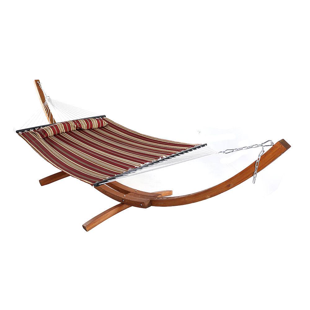 Sunnydaze Decor 11 3 4 Ft Quilted 2 Person Hammock With 13 Quilted 2 Person Hammock With 13