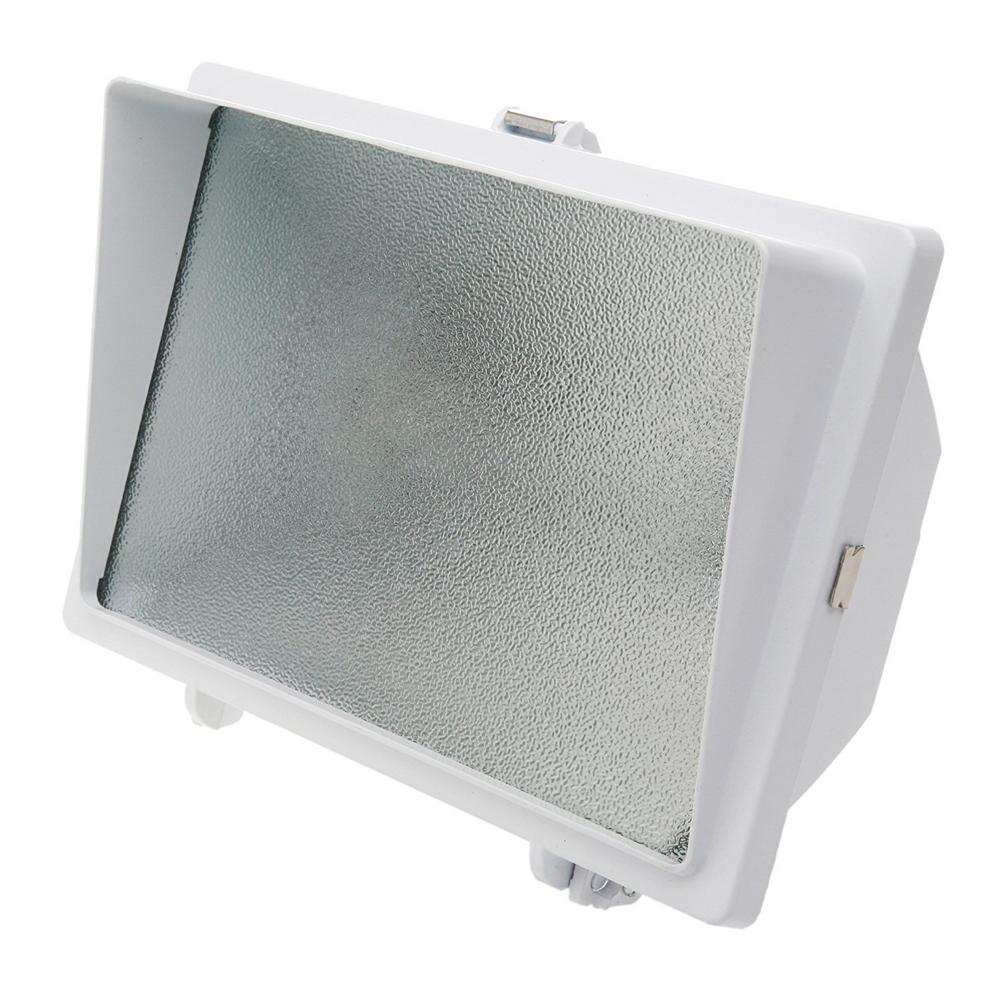 Designers Edge 500 Watt White Outdoor Landscape Flood Light With Designers Edge 500 Watt White Outdoor Landscape Flood Light With Halogen Bulb