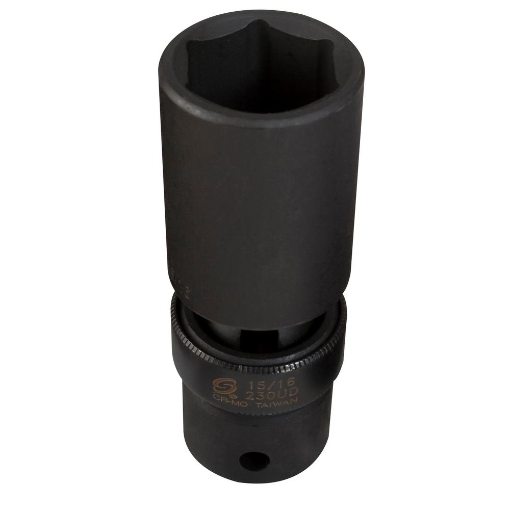 Sunex 15/16 in. 1/2 in. Drive Socket Impact Universal 6-Point DP ...