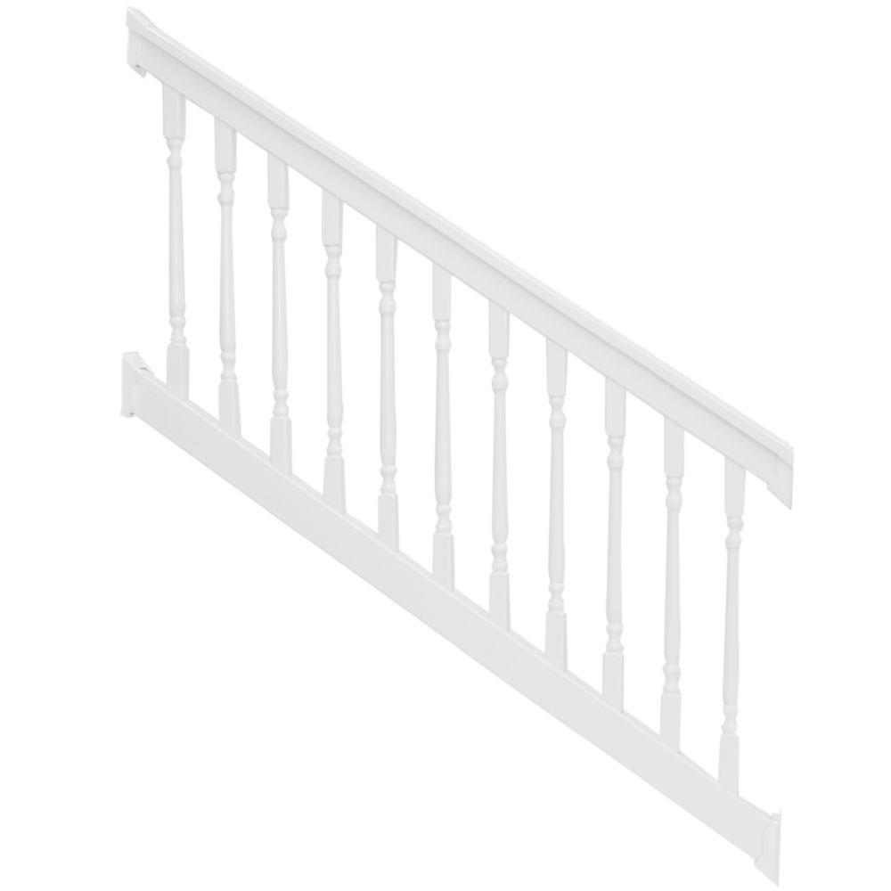 Weatherables Delray 3 ft. H x 5 ft. W White Vinyl Railing Gate Kit with