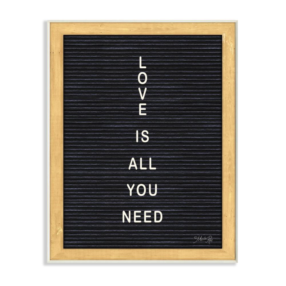 The Stupell Home Decor Collection 12 In X 18 In Love Is All You Need Black And White Framed Letter Board Look Wall Plaque Art By Marla Rae Mwp 570 Wd 12x18 The Home Depot