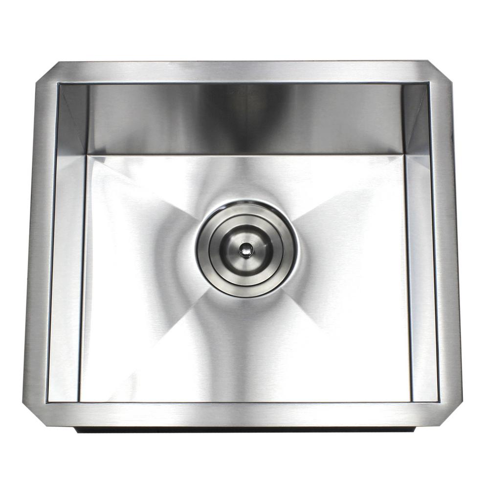 Kingsman Hardware Undermount 16 Gauge Stainless Steel 17 In X 15 Kingsman Hardware Undermount 16 Gauge Stainless Steel 17 In X 15