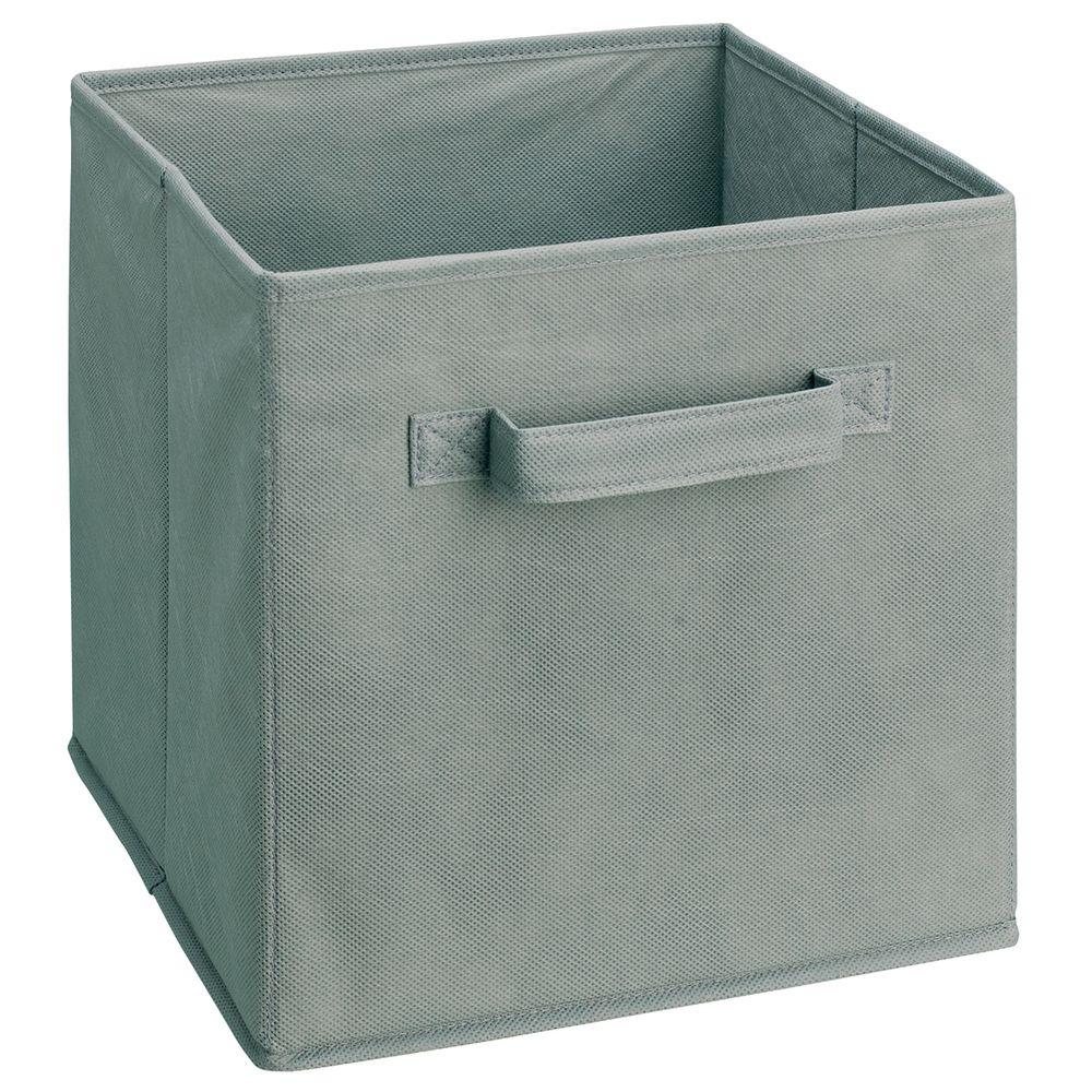 gray canvas storage bins