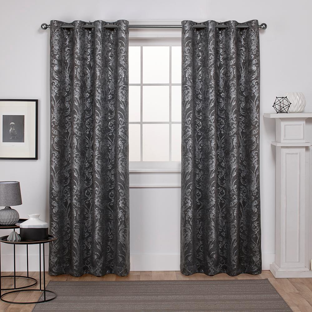Watford 52 In W X 96 In L Woven Blackout Grommet Top Curtain