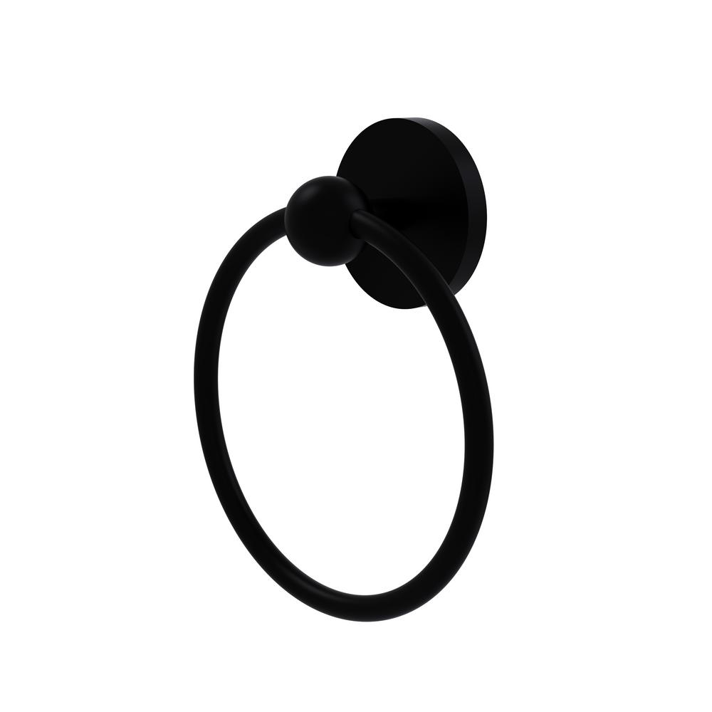 Allied Brass Skyline Collection Towel Ring in Matte Black1016BKM