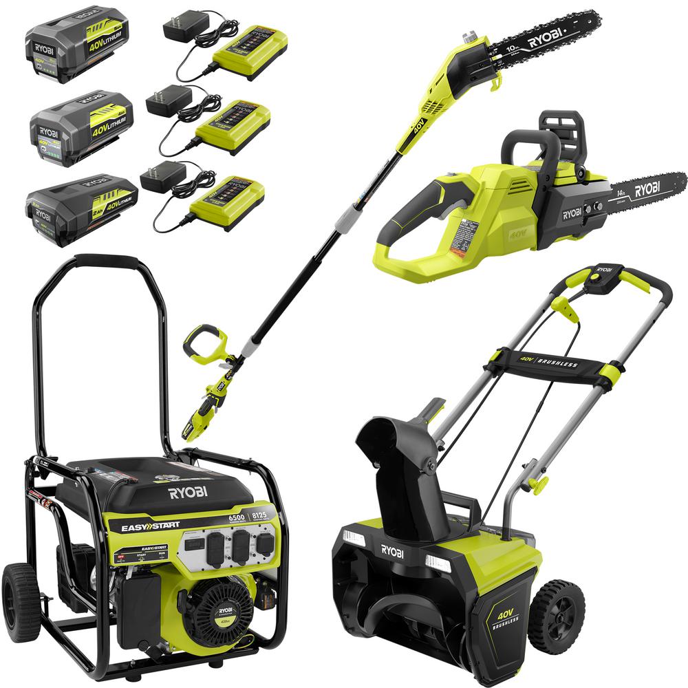 ryobi generator portable kit watt gas powered blower shutdown chainsaw volt pole sensor saw tool snow generators ww40 depot