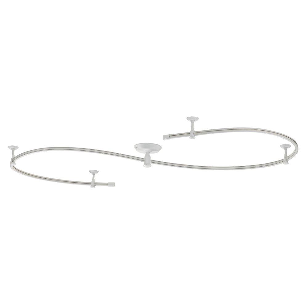 Commercial Electric 8 Ft White Flexible Track Lighting Starter Kit Commercial Electric 8 Ft White Flexible Track Lighting Starter Kit