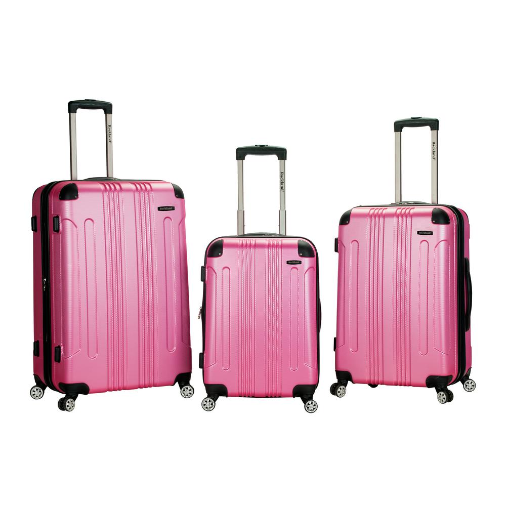 Rockland Sonic 3-Piece Hardside Spinner Luggage Set, Pink was $480.0 now $144.0 (70.0% off)