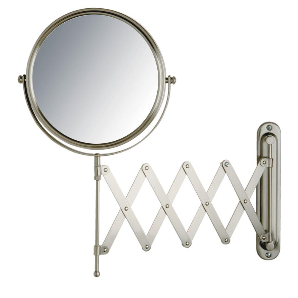 Jerdon 16 in. x 9 in. Wall Mount Mirror in Matte Nickel-JP2027N - The ...