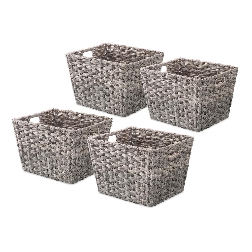 Whitmor 0.2 Gal. Gray Wash Storage Tote (Set of 4)-60841054GW - The ...