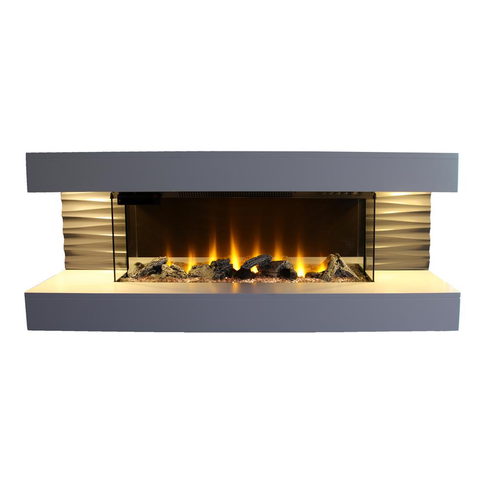 Lifesmart Contemporary Series 44 In Wall Mounted Infrared Electric Fireplace Off White With Color Ember Bed And Remote Control Hw9315smqr The Home Depot - White Fireplace Electric Wall Lifesmart Contemporary Series 44 In Wall Mounted Infrared Electric Fireplace Off White With Color Ember Bed And Remote Control Hw9315smqr The Home Depot - White Fireplace Electric Wall