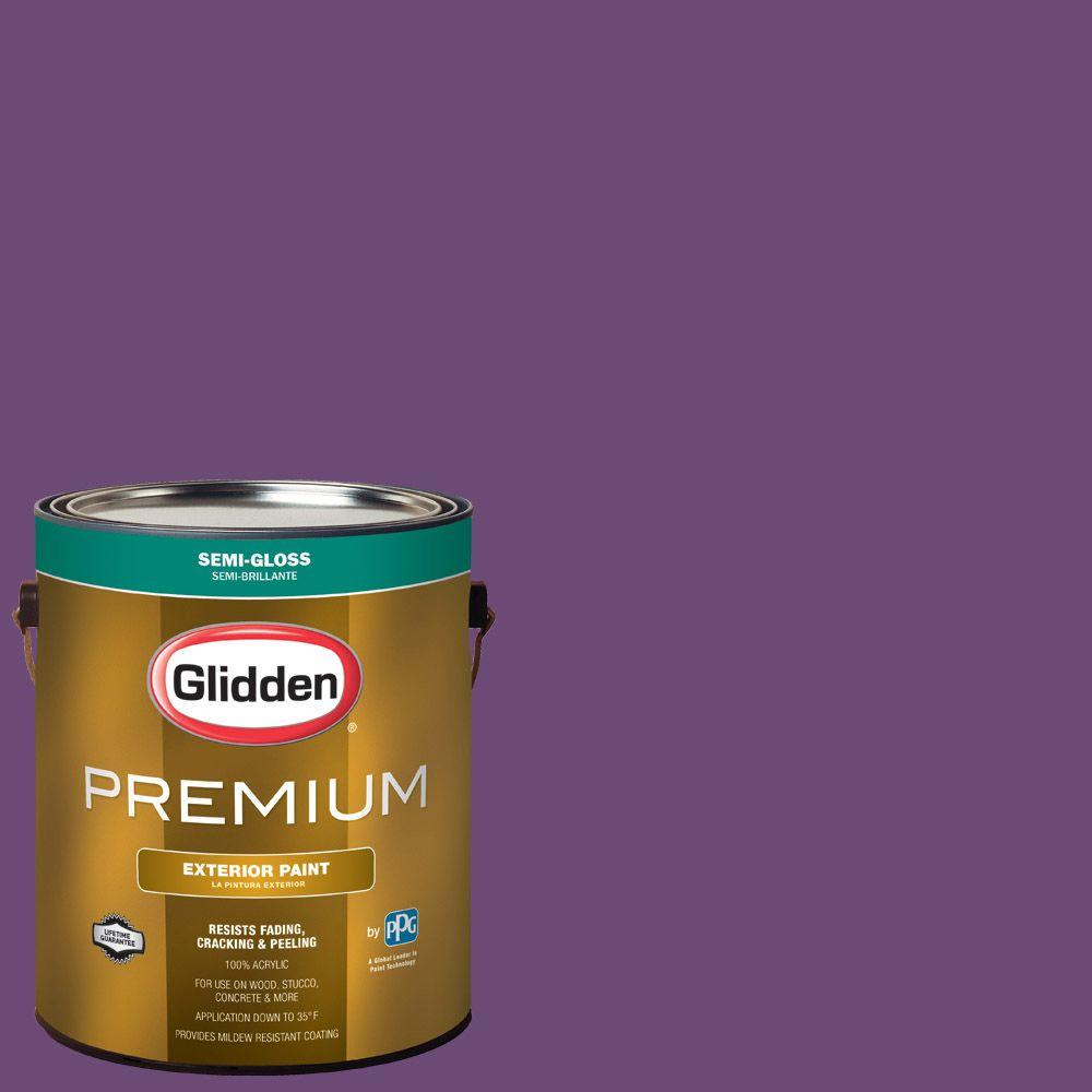 Glidden Premium 1 Gal Hdgv53 Regal Purple Semi Gloss Latex Hdgv53 Regal Purple Semi Gloss Latex Exterior Paint