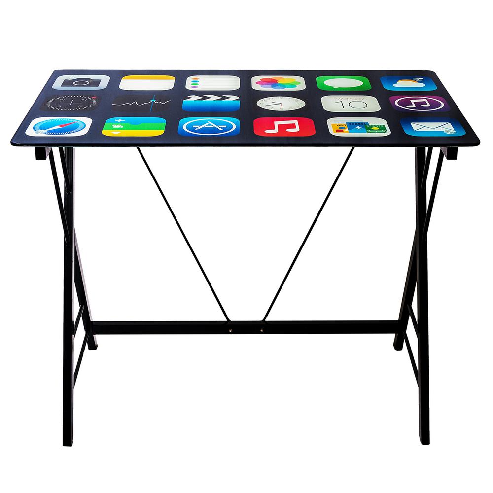 Techni Mobili Black Cell Phone Apps Computer Desk For Kids Rta