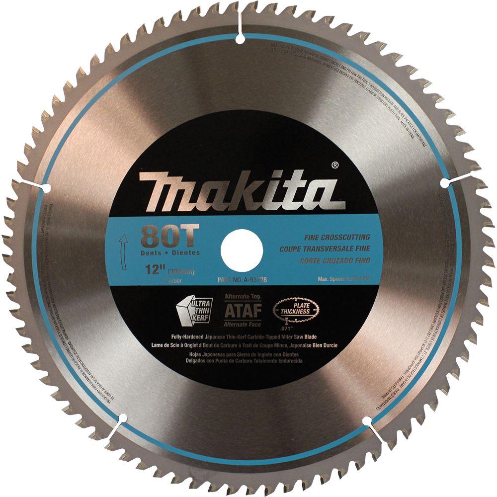 Makita 12 in. 80T Miter Saw Blade-A-93728 - The Home Depot