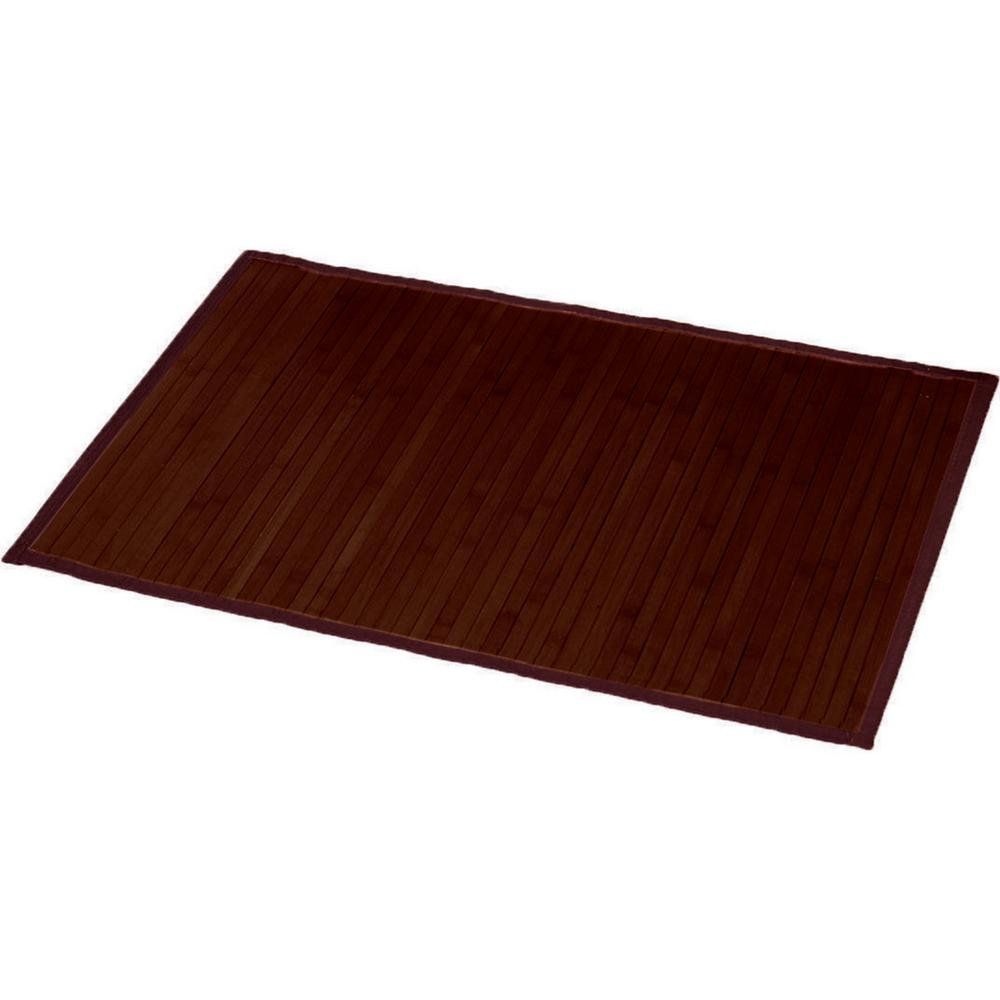 dark wood bath mat